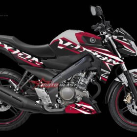Decal Stiker YAMAHA New Vixion WHITE RACING MAROON